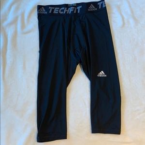 Brand new black adidas 3/4 length athletic tights